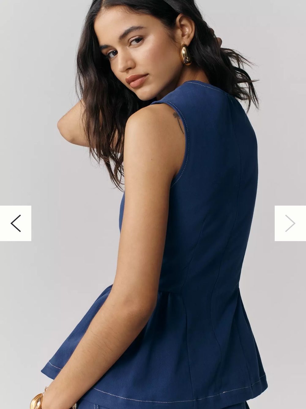 Anthropologie blue peplum top - Picture 2 of 2